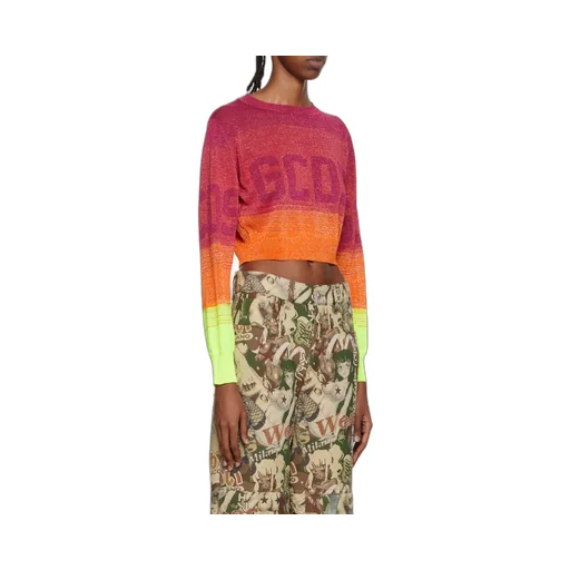 Gcds Logo Knit Cropped Jumper