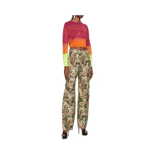 Gcds Logo Knit Cropped Jumper