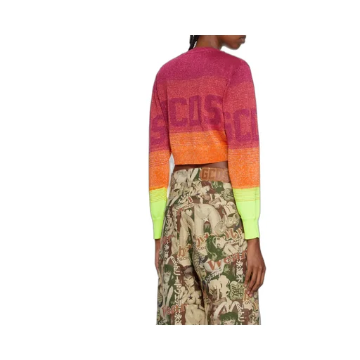 Gcds Logo Knit Cropped Jumper