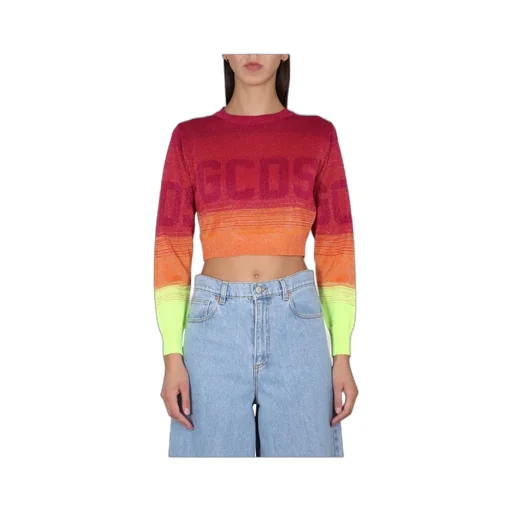 Gcds Logo Knit Cropped Jumper