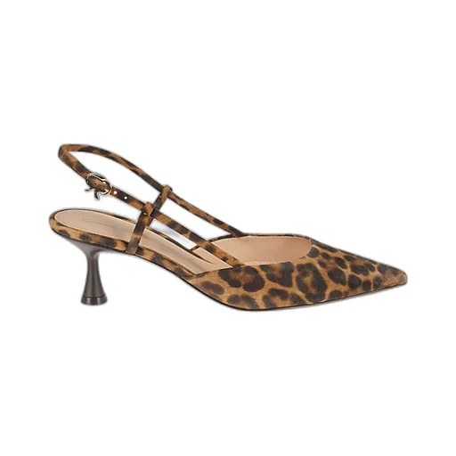 Leopard Print High-Heeled Sandals