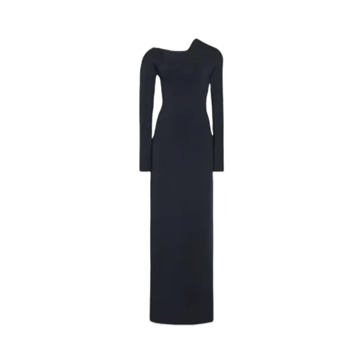 Cut Stretch Crepe Medium-Length Dress