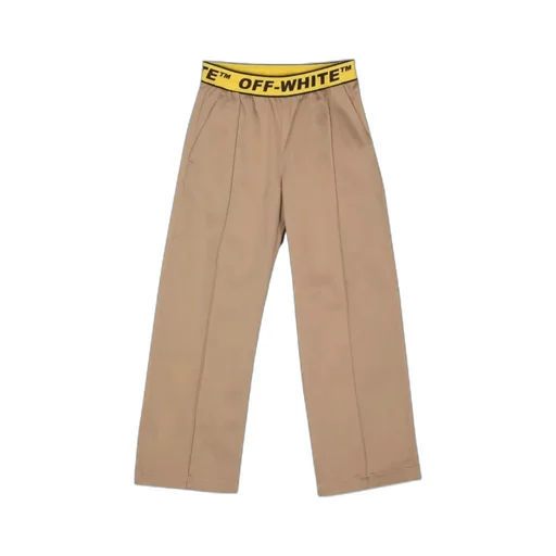 Off-White Kids Logo Waistband Straight Leg Pants