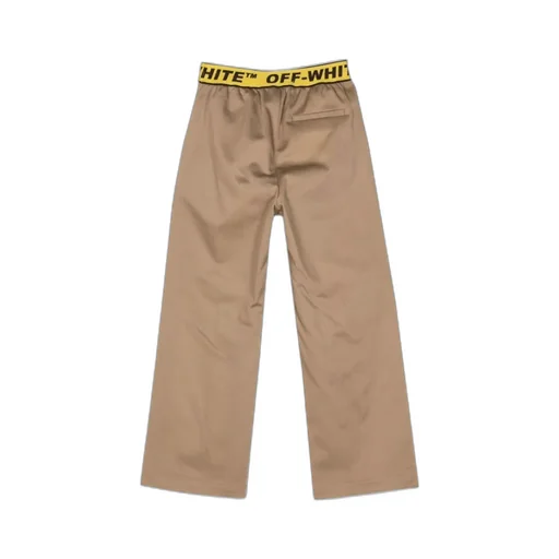 Off-White Kids Logo Waistband Straight Leg Pants