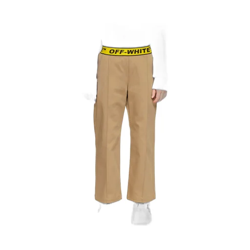Off-White Kids Logo Waistband Straight Leg Pants