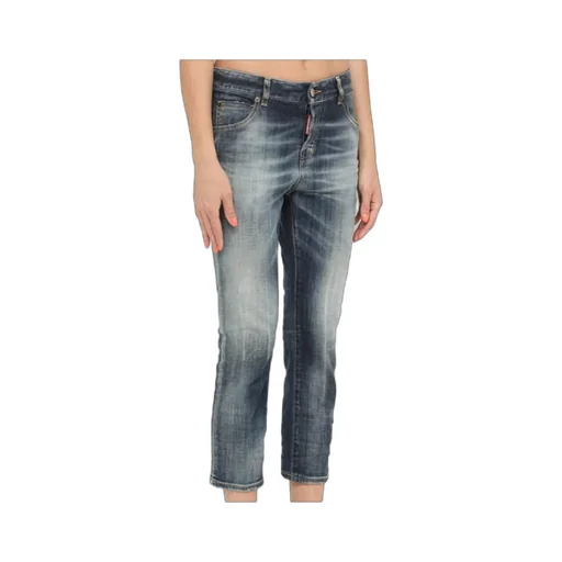 Dsquared2 Logo Patch Low-Rise Cropped Jeans
