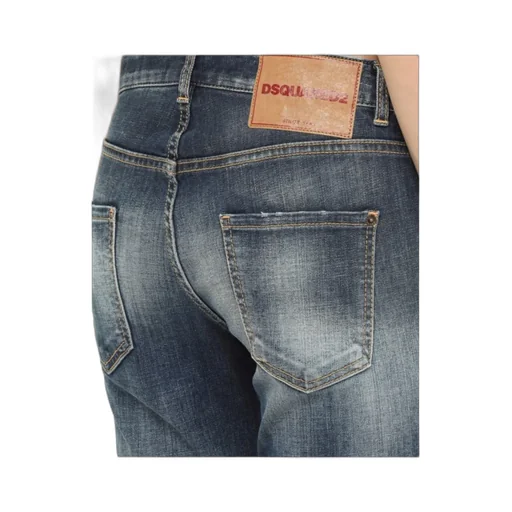 Dsquared2 Logo Patch Low-Rise Cropped Jeans