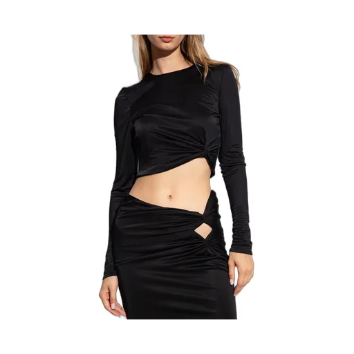 X Dua Lipa Knotted Crop Top