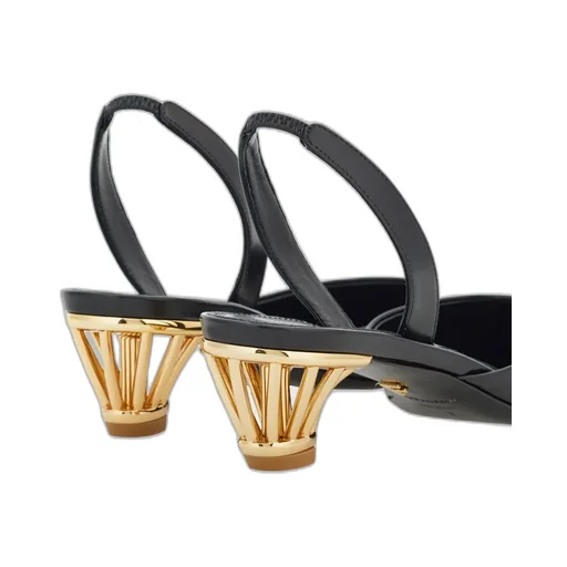 Salvatore Ferragamo Cage Heeled Slingback Pumps