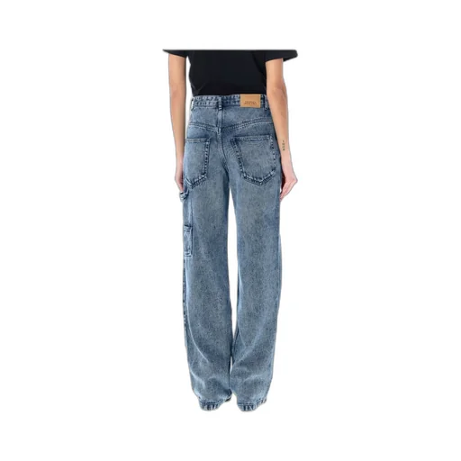Isabel Marant Bymara Logo Patch Wide-Leg Jeans