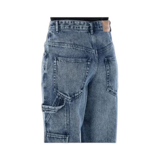 Isabel Marant Bymara Logo Patch Wide-Leg Jeans