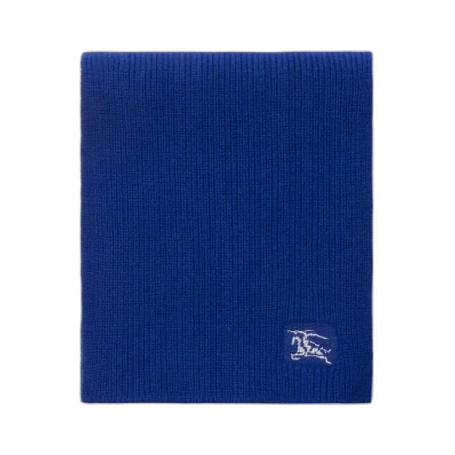 Burberry Equestrian Knight Embroidered Ribbed-Knit Scarf