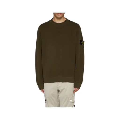 Stone Island Logo Patch Crewneck Sweatshirt