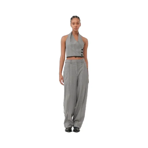 Grey Herringbone Suiting Vest