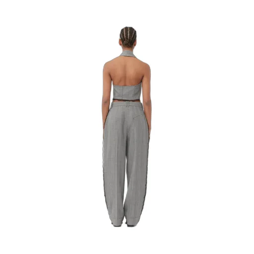 Grey Herringbone Suiting Vest