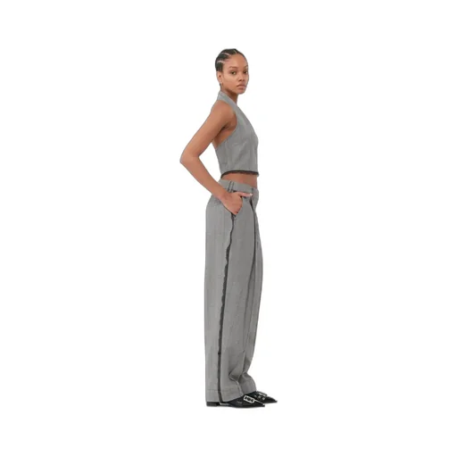 Grey Herringbone Suiting Vest