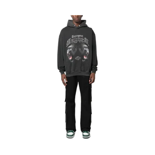 Blackletter-Print Cotton Hoodie
