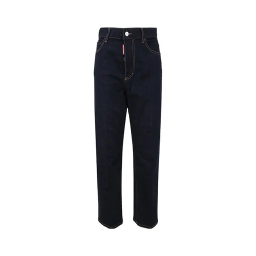Dsquared2 Logo Tag Straight-Leg Jeans