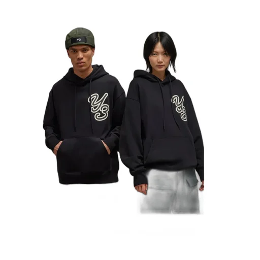 Y-3 Logo-Printed Drawstring Hoodie