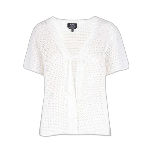 A.P.C. Tie-Front Knitted Cardigan