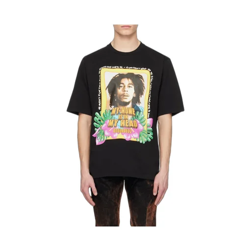 Dsquared2 Graphic Printed Straight Hem T-Shirt