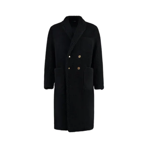 Double-Breasted Long-Sleeved Coat