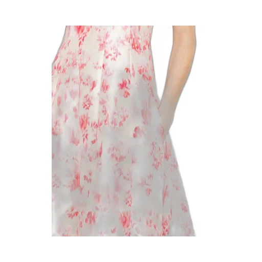 Floral Printed Horn-Shaped Medium-Length Dress