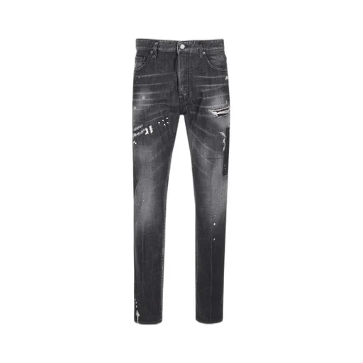 Dsquared2 Straight Leg Distressed Jeans