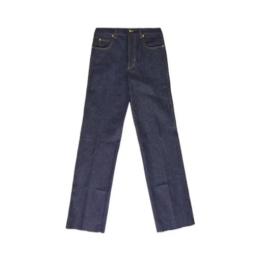 Gucci Logo Patch Straight-Leg Jeans