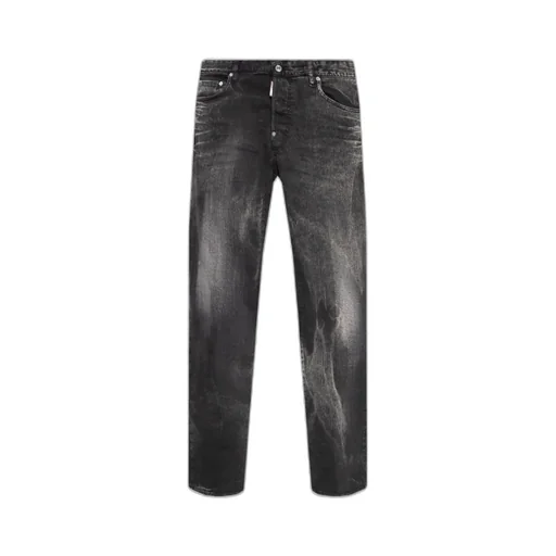 Dsquared2 Straight-Leg Logo Patch Jeans