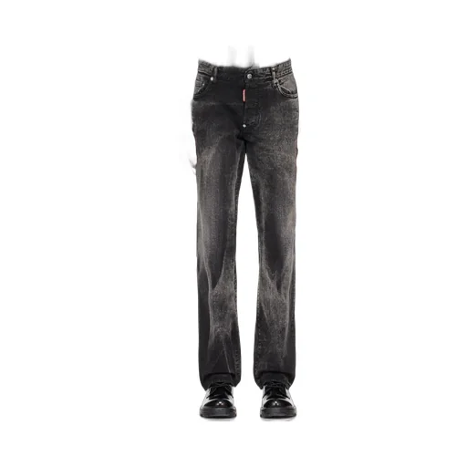 Dsquared2 Straight-Leg Logo Patch Jeans
