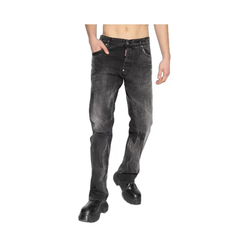 Dsquared2 Straight-Leg Logo Patch Jeans