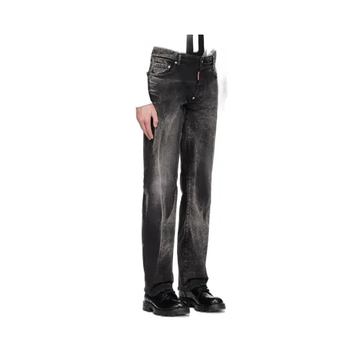 Dsquared2 Straight-Leg Logo Patch Jeans