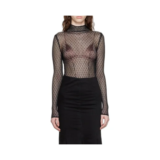 High-Necked Long-Sleeved Jumpsuit