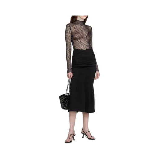 High-Necked Long-Sleeved Jumpsuit