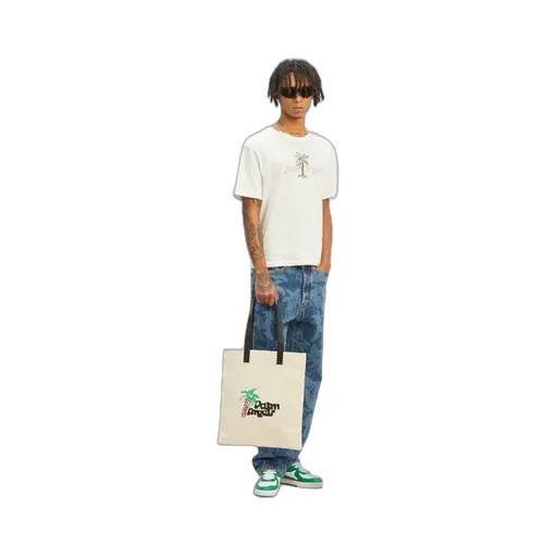Palm Angels Logo Printed Open Top Tote Bag