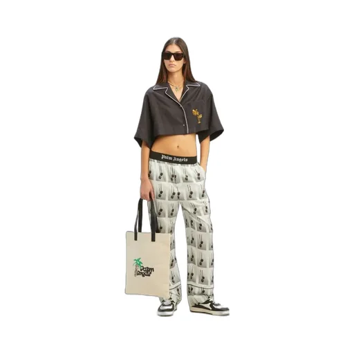 Palm Angels Logo Printed Open Top Tote Bag