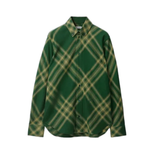 Check-Pattern Wool Shirt