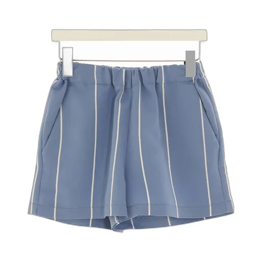 Douuod Kids Mid-Rise Striped Straight-Leg Shorts