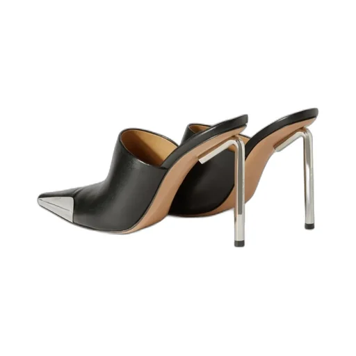 Off-White Pointed Toe Slip-On Mules