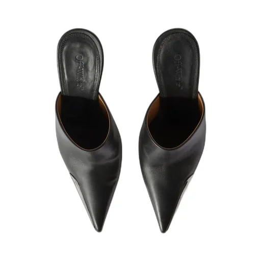 Off-White Pointed Toe Slip-On Mules