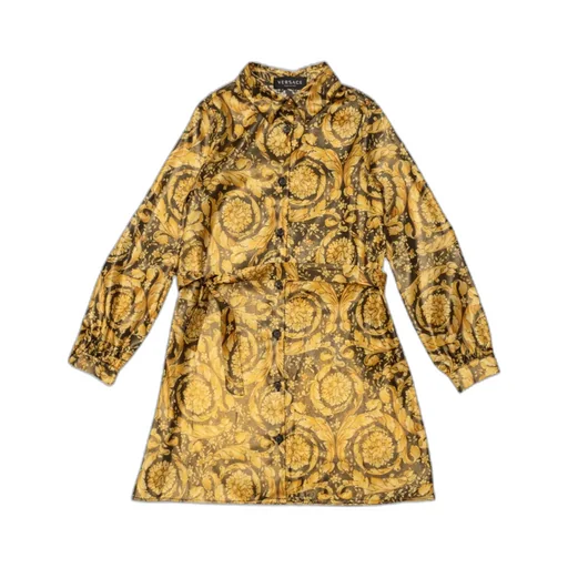 Versace Kids Barocco-Printed Straight Hem Shirt Dress