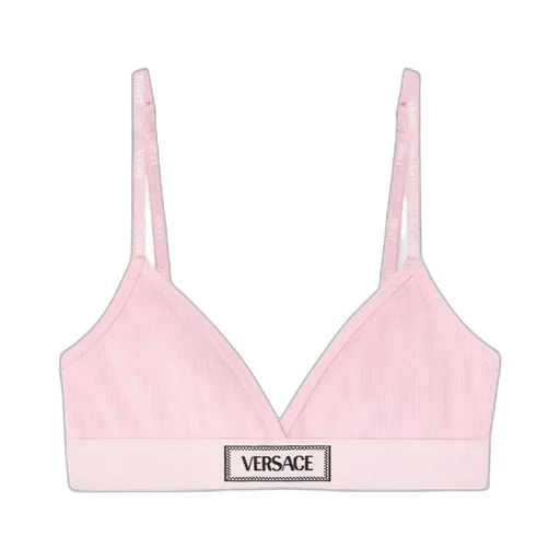 Versace Logo-Patch V-Neck Bra