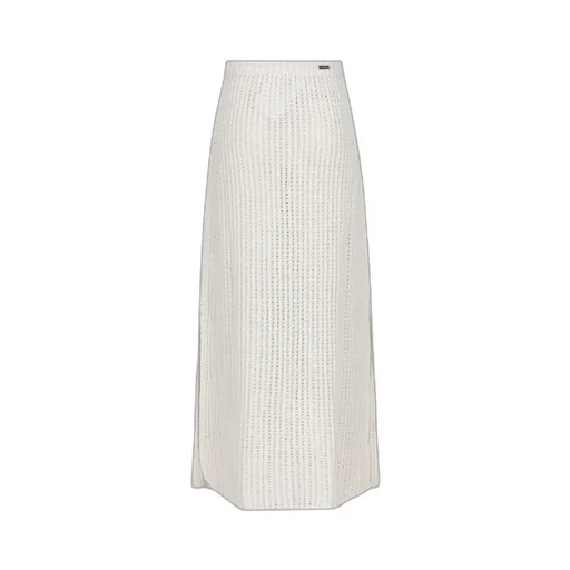 Salvatore Ferragamo Side-Slit Knitted Midi Skirt