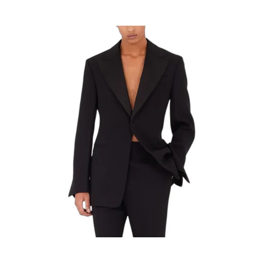 Salvatore Ferragamo Single-Breasted Tuxedo Tailored Blazer