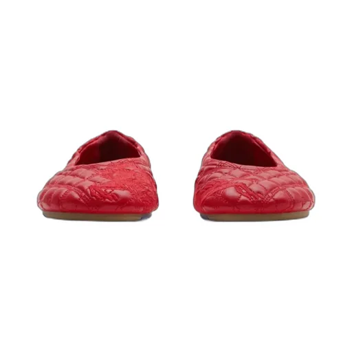 Burberry Ekd Embroidered Quilted Ballerina Shoes