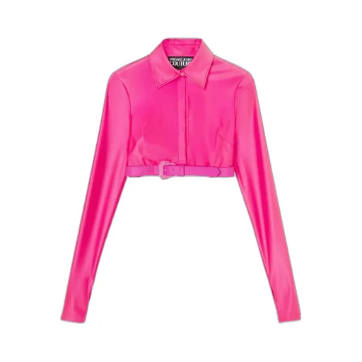 Baroque Buckle Crop Shirt