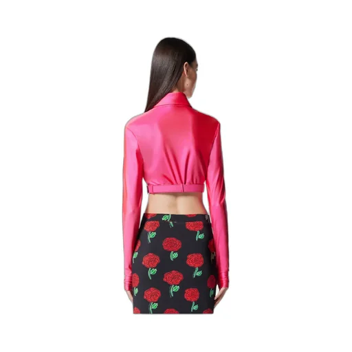 Baroque Buckle Crop Shirt