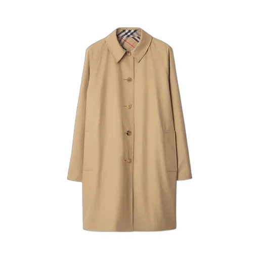Burberry Check-Pattern Buttoned Reversible Trench Coat
