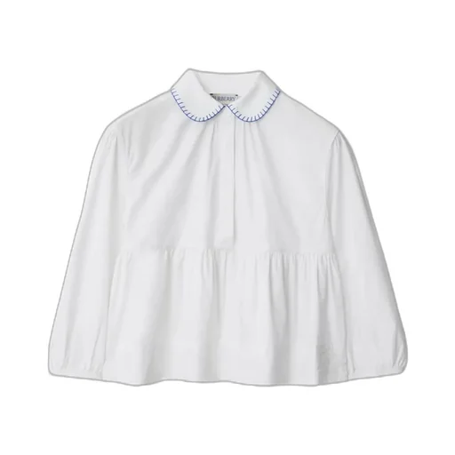 Burberry Kids Embroidered Collar Blouse